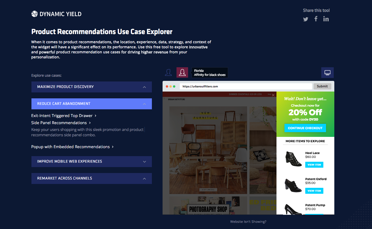 Product Recommendations Tool Slider