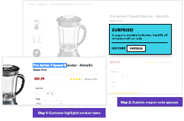 Dirigiéndose a compradores por precio con un cupón sorpresa