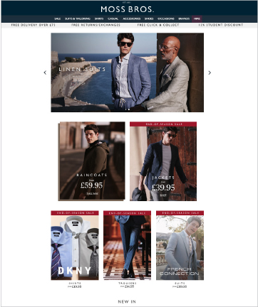 Moss bros coat sale deals