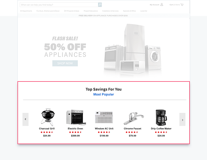 Continuo test A/B de las estrategias de recomendación de la Home