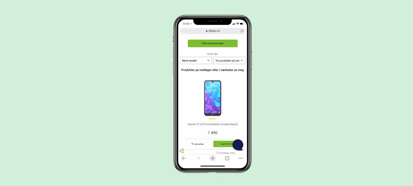 elkjop mobile filters on PDPs