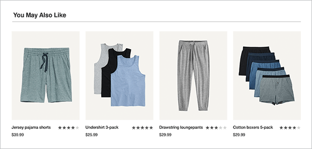 Email recommendations - you may also like