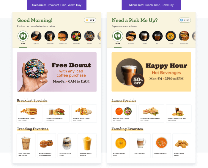 Use location to personalize the drive-thru and kiosk experience for anonymous customers