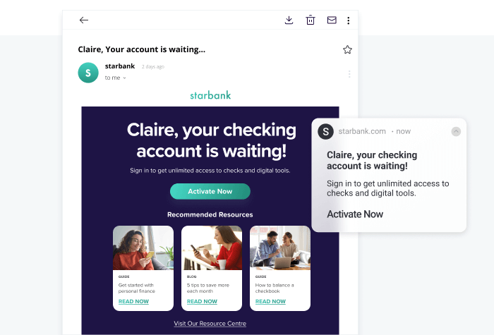 Optimize the right messaging to nudge customers to activate their card